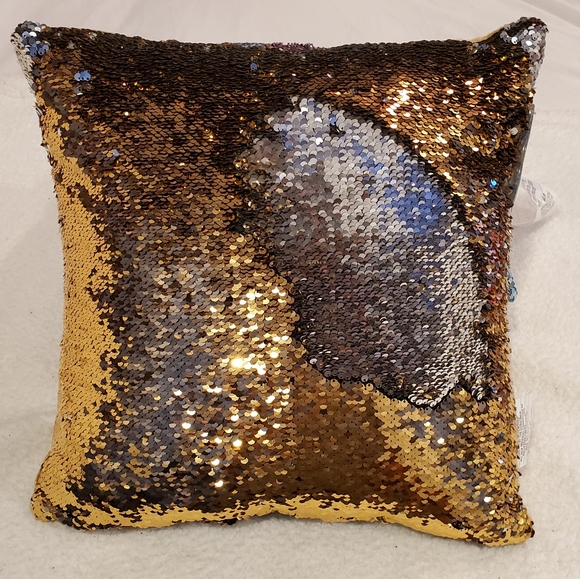 Mermaid Sequin Throw Pillow - Picture 3 of 4